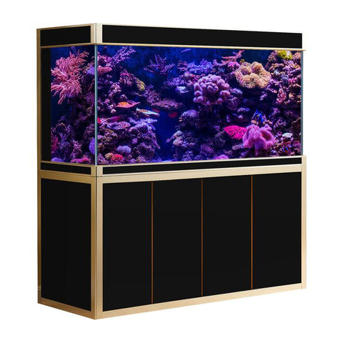 AquaDream 250 Gallon Black Gold Fish Tank Aquarium AD 1980 BK Mancave King